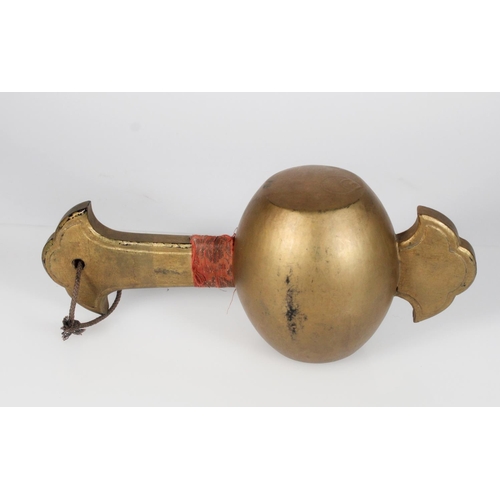 586 - 19th century Japanese carved and gilded model of Daikoku’s hammer with decoration in low relief, pos... 