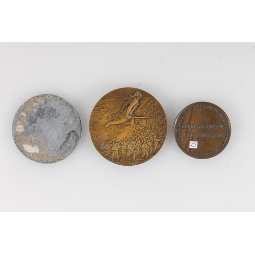 483 - Bataille de la Marne September 1914 bronze medal by Jules Prosper Legasteloias. Italian bronze comme... 