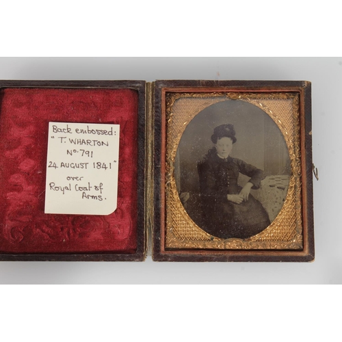 499 - Group of five early photographs ambrotypes daguerrotypes to include a portrait of a young girl with ... 