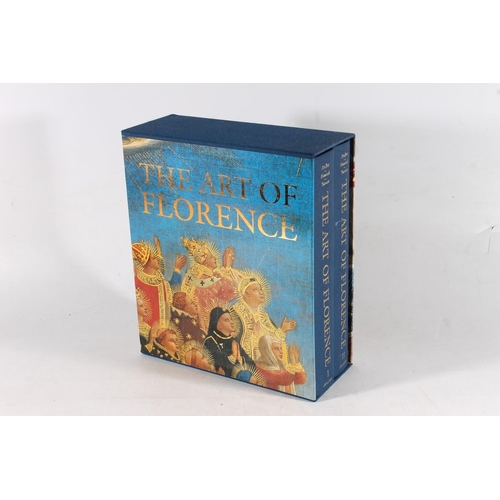 508 - The Art of Florence by Glenn M Andres, 2 vols, blue cloth, photographs by Takashi Okamura, published... 