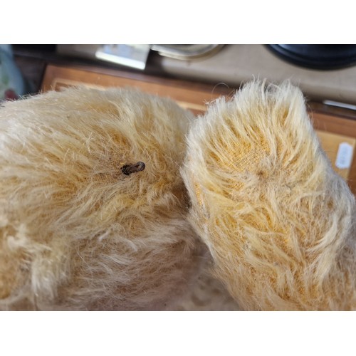 359 - Two well loved vintage teddy bears.