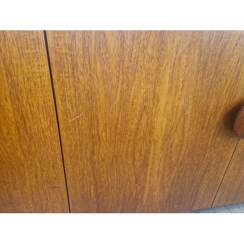 575 - G-Plan mid-century teak sideboard, H 68cm, W 190cm, D 51cm