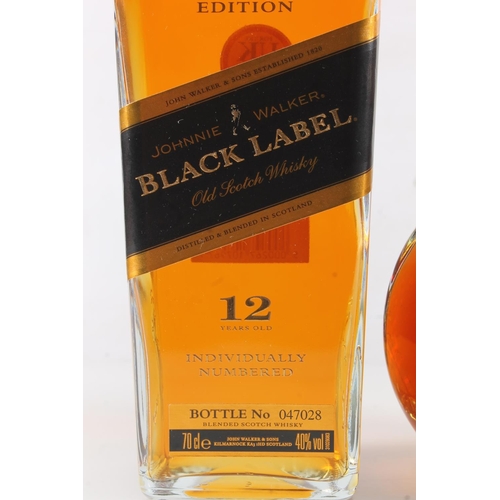 1084 - JOHNNIE WALKER Swing Superior blended Scotch whisky 43% abv. 70cl boxed, and two bottles JOHNNIE WAL... 