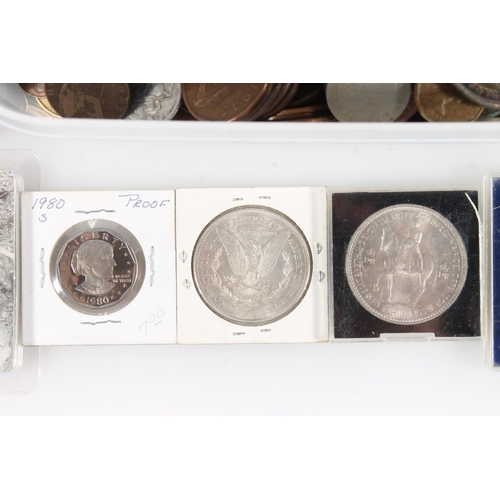 1237 - UNITED STATES OF AMERICA USA Morgan dollars 1878 S and 1921, dollar 1980 proof, and a large collecti... 