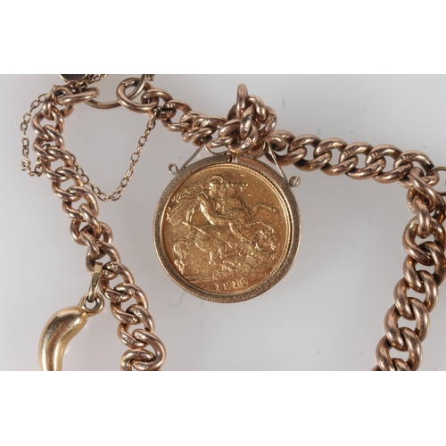 1303 - UNITED KINGDOM King George V (1910-1936) gold half sovereign 1912 held in loose pendant mount attach... 