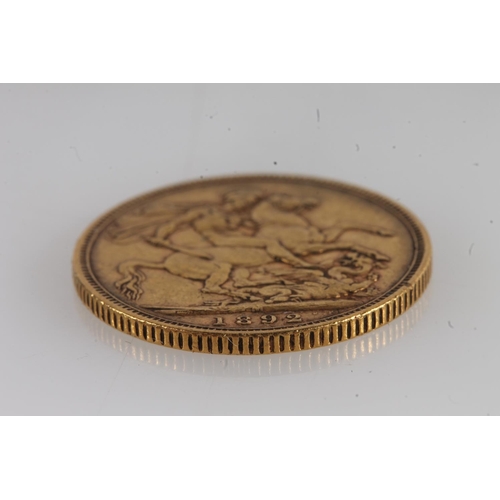 1326 - UNITED KINGDOM Queen Victoria (1837-1901) gold sovereign 1892 M (Melbourne Mint Australia), Jubilee ... 