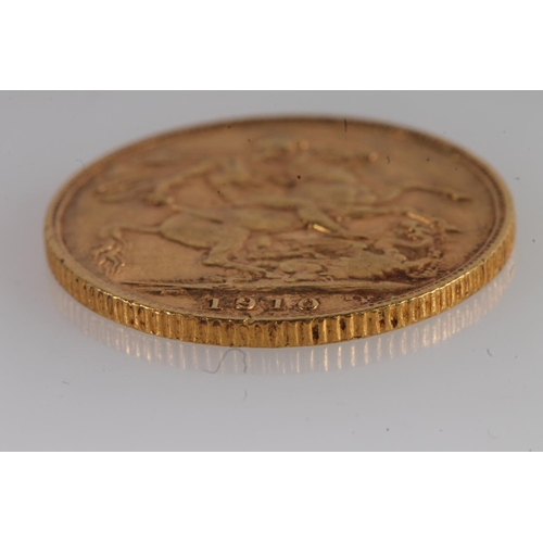 1331 - UNITED KINGDOM King Edward VII (1901-1910) gold sovereign 1910, S3969.