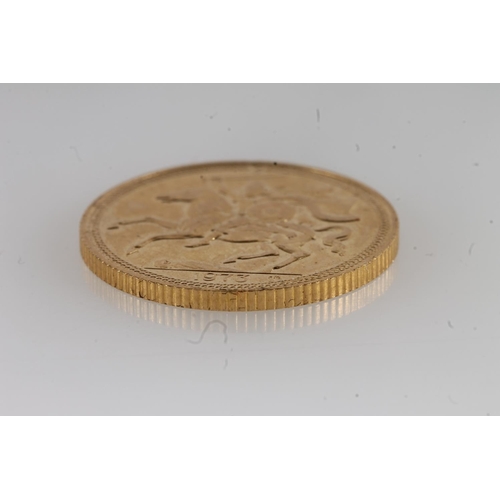 1334 - ISLE OF MAN Queen Elizabeth II (1952-2022) gold one pound sovereign 1975.