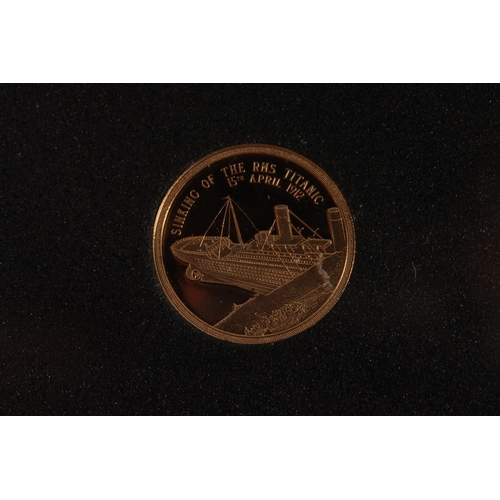 1338 - Windsor Mint, two 14ct gold half gram commemorative coins to include Sinking of the Titanic commemor... 