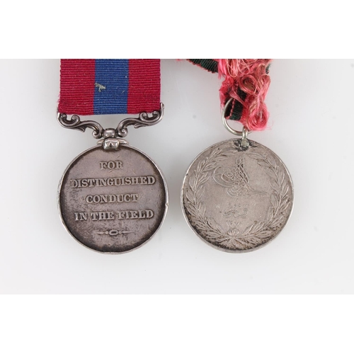 1364 - Medals of 2843 Drummer Dudley Stagpool, possibly of the 57th Regiment comprising Turkish Crimea meda... 