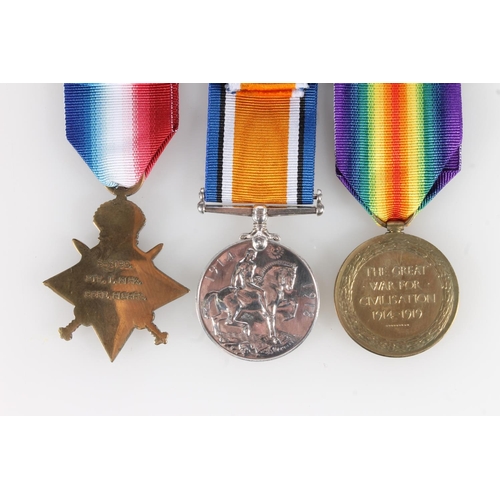 1371 - Medals of S/3190 Private Thomas Kirk of the 2nd Battalion Gordon Highlanders who was killed in actio... 