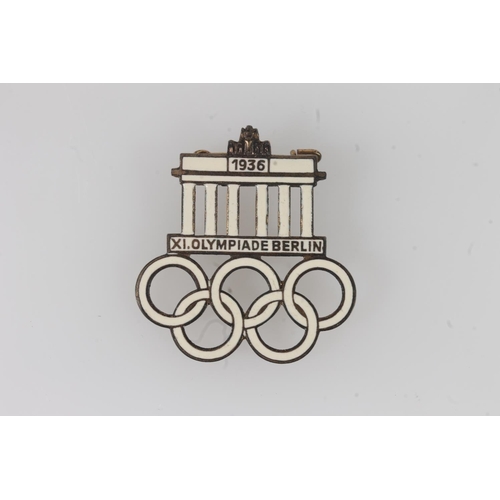 1378 - German 1936 Berlin 'XI Olympiade' enamel Olympics badge by Paulmann & Croneof Ludenscheid and a ... 