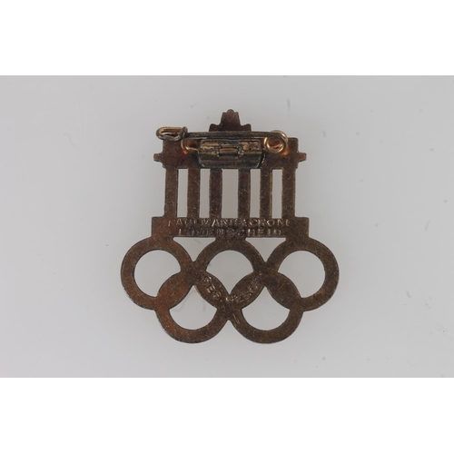 1378 - German 1936 Berlin 'XI Olympiade' enamel Olympics badge by Paulmann & Croneof Ludenscheid and a ... 