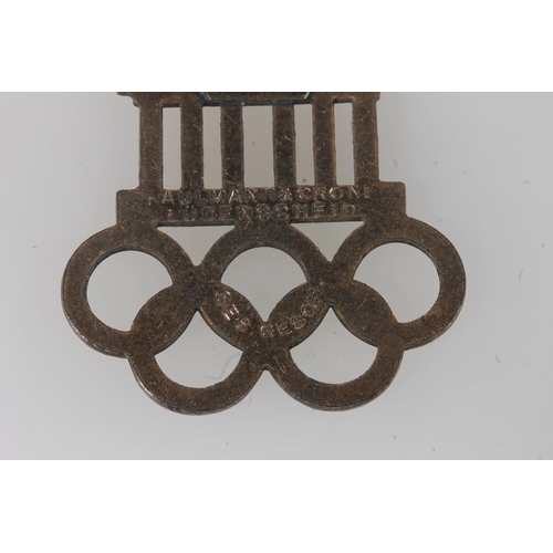 1378 - German 1936 Berlin 'XI Olympiade' enamel Olympics badge by Paulmann & Croneof Ludenscheid and a ... 