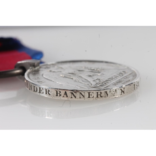 1380 - Medal of Private Alexander Bannerman of the 1st Battalion 79th Regiment of Foot (Cameron Highlanders... 