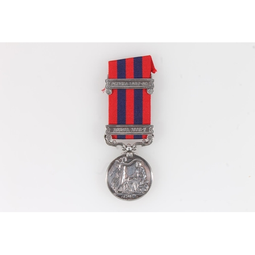 1382 - Medal of 201 Corporal J Ridgers of the 2nd Battalion Royal West Surrey Regiment comprising India Gen... 