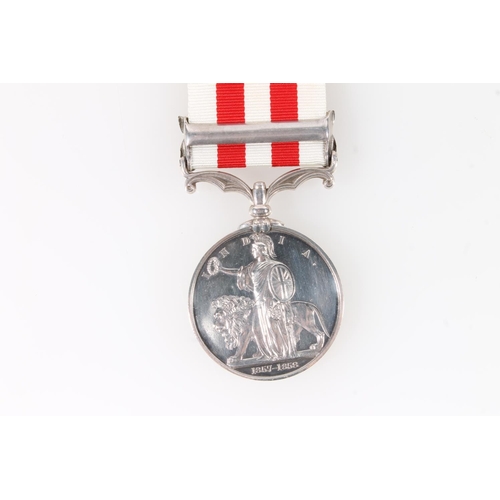 1386 - Medal of Sergeant James Emslie of the 14th Battalion Royal Artillery comprising Indian Mutiny medal ... 