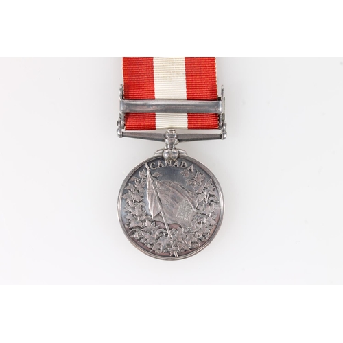 1388 - Medal of Private N J Beckett of the 15th Battalion comprising Canadian General Service medal with 'F... 