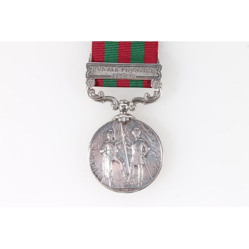 1393 - Medal of 4986 Private J McDougall of the 2nd Battalion Highland Light Infantry comprising India meda... 