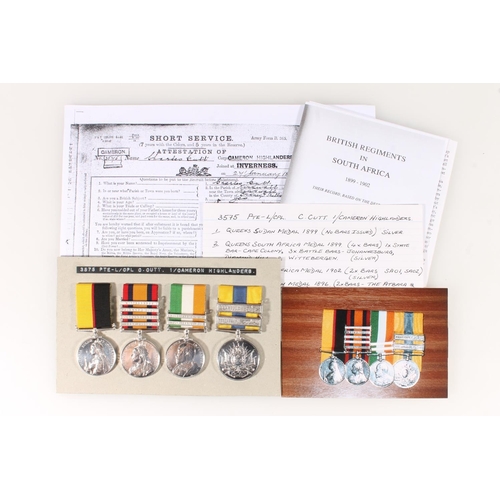 1400 - Medals of 3575 Lance Corporal Charles Cutt of the 1st Battalion Cameron Highlanders (born Kirkwall O... 