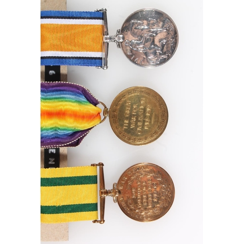 1406 - Medals of 203252/1646 Private J Hendy of the Hampshire Regiment comprising WWI war medal and victory... 