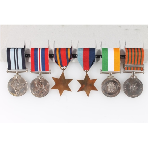 1415 - Medals of 11058/2736076 of Havildar/Clerk T D Shanmugam of the 5th Battalion Mahratta Light Infantry... 