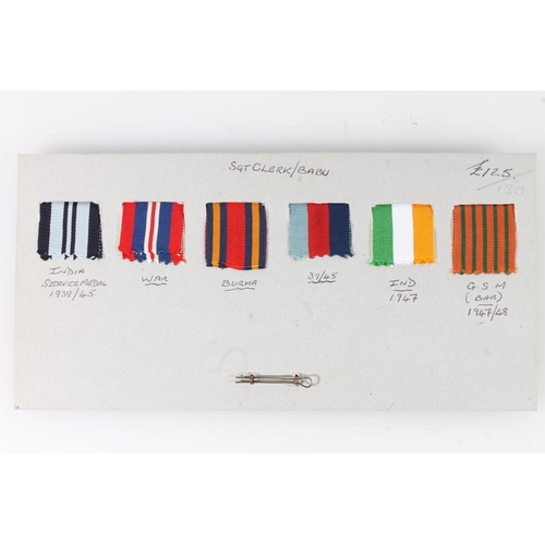 1415 - Medals of 11058/2736076 of Havildar/Clerk T D Shanmugam of the 5th Battalion Mahratta Light Infantry... 