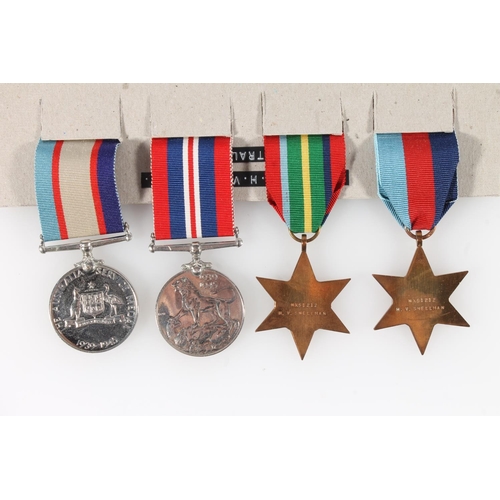 1416 - Medals of NX15212 H V Snellman of the Australian Armed Forces comprising WWII Australia Service meda... 