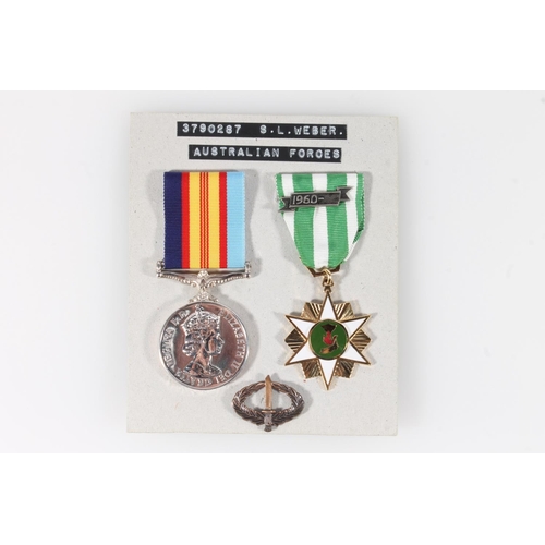 1419 - Medals of 3790287 Stuart Leigh Weber of the 1st Australian Task Force comprising Elizabeth II Vietna... 