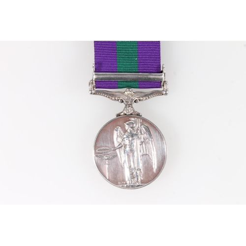 1423 - Medal of 22964399 Fusilier R Hulme of the Royal Fusiliers comprising Elizabeth II General Service me... 