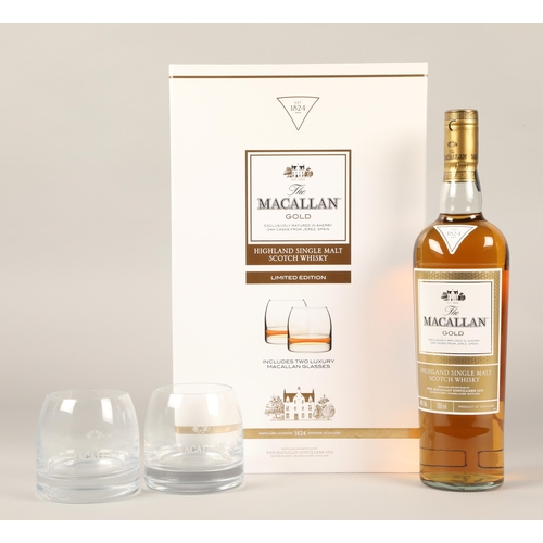 235 - The MaCallan gold limited edition gift pack, Comprising bottle of The MaCallan gold highland single ... 