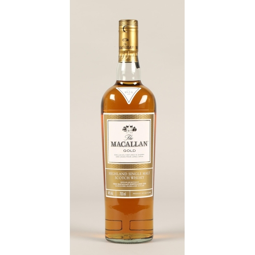 235 - The MaCallan gold limited edition gift pack, Comprising bottle of The MaCallan gold highland single ... 