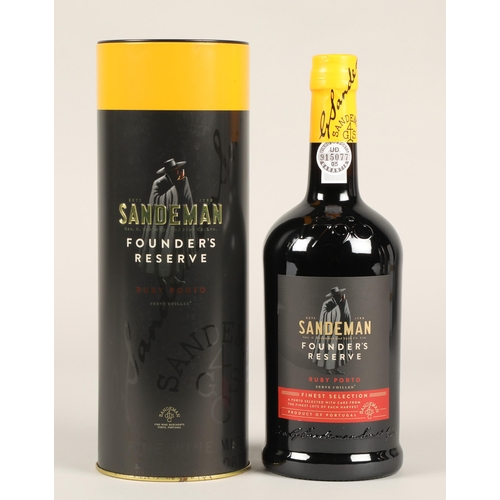 344 - Sandeman Founder's Reserve ruby port, 750ml, 20% vol, tubed.