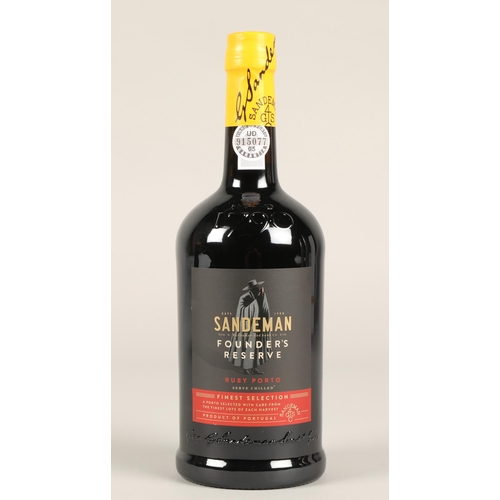 344 - Sandeman Founder's Reserve ruby port, 750ml, 20% vol, tubed.