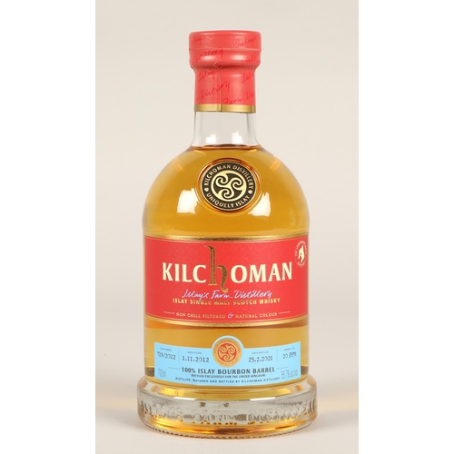 241 - Kilchoman non chill filtered single cask Islay single malt scotch whisky, cask number 719/2012, bott... 