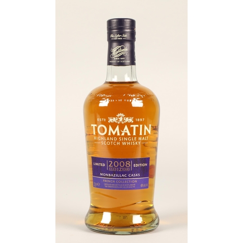 242 - Set of four Tomatin 2008 limited edition 12 years old non chill filtered highland single malt cask s... 