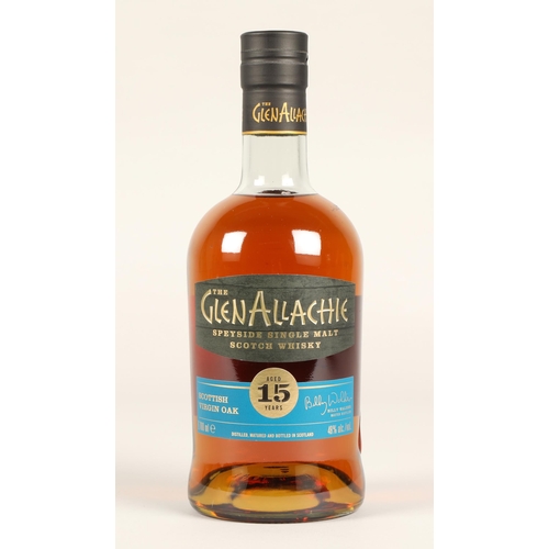 244 - The GlenAllachie Limited Edition Scottish oak finish 15 years old speyside single malt cask scotch w... 