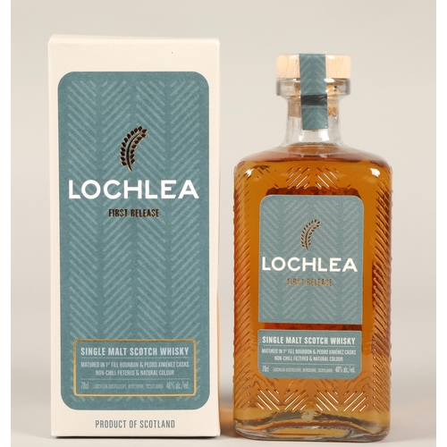 246 - Lochlea first release single malt scotch whisky, 70cl, 46% vol, boxed.