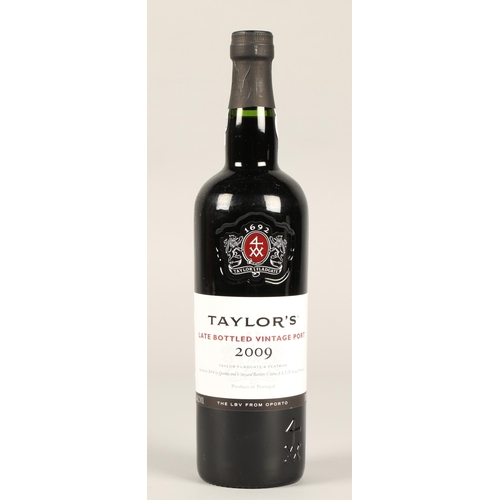 345 - Taylor's 2009 late bottled vintage port, 70cl, 20% vol, boxed.