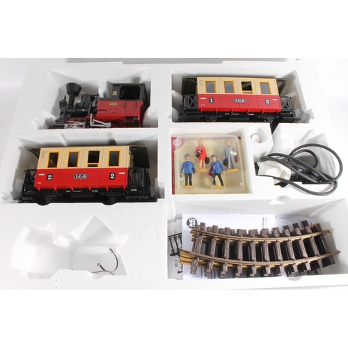 1015 - Lehman Gross Bahn LGB G scale model railways 78302 Passenger Starter set with 0-4-0 locomotive, coac... 