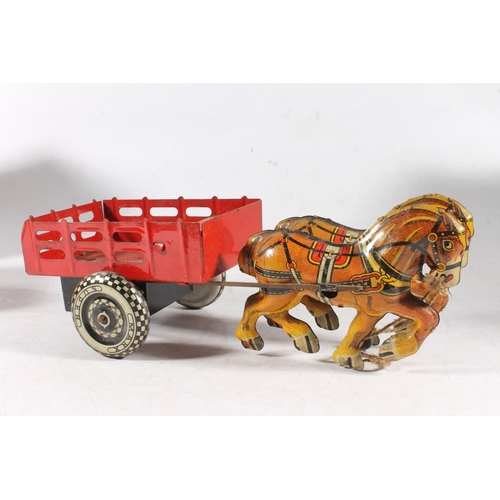 1034 - Vintage tinplate clockwork toys to include Triang Minic Elephant and Howdah boxed, Marx Dual Horse &... 