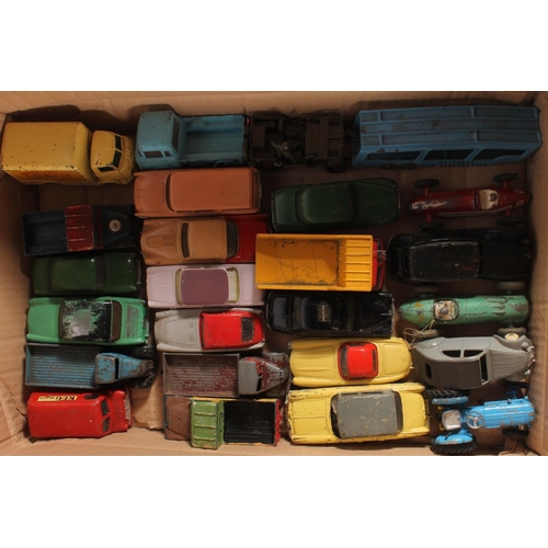 1038 - Collection of around 50 diecast and other model vehicles to include Dinky and Corgi Toys, cars inclu... 