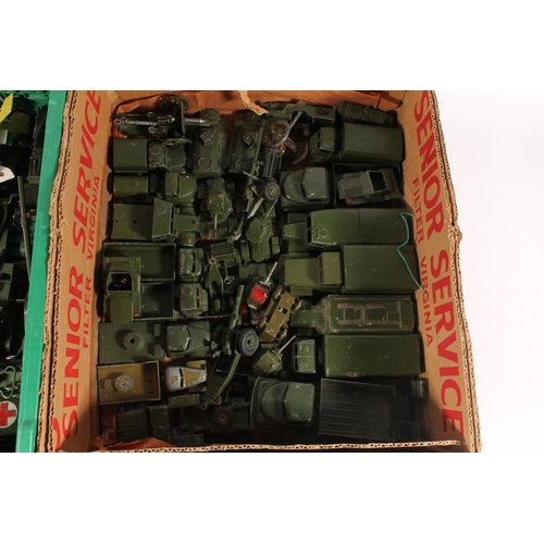 1041 - Collection of around 50 diecast army vehicles and models to include Dinky, Corgi and Lonestar, model... 