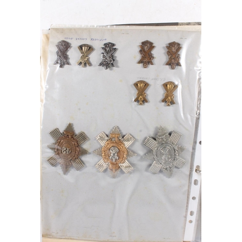 1429 - Ring binder folder containing Black Watch Royal Highlanders, Highland Light Infantry and Seaforth Hi... 