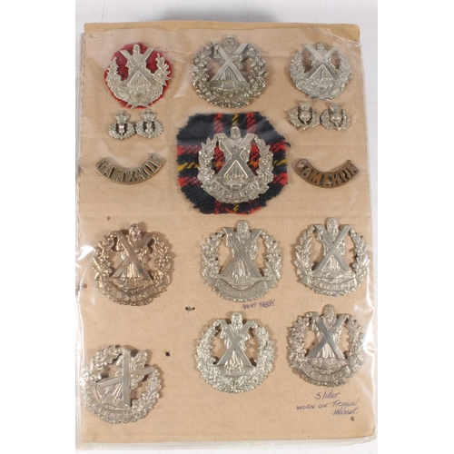 1430 - Ring binder folder containing Gordon Highlanders, Cameron Highlanders and Argyll and Sutherland High... 