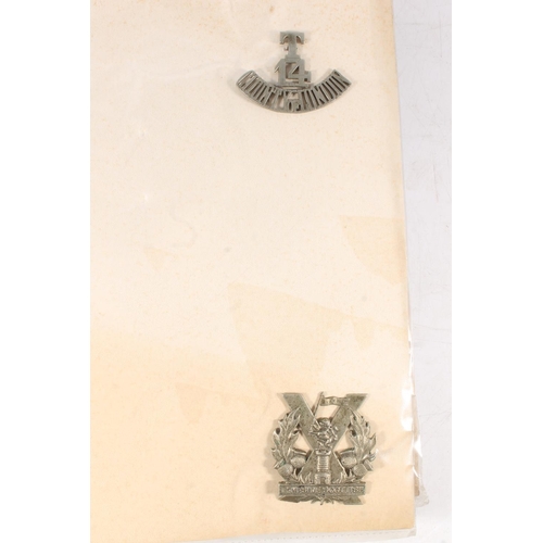 1430 - Ring binder folder containing Gordon Highlanders, Cameron Highlanders and Argyll and Sutherland High... 