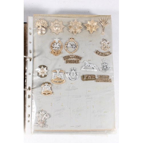 1435 - Ring binder folder containing The Welch Fusiliers, Parachute Regiment, Royal Artillery, and other Re... 