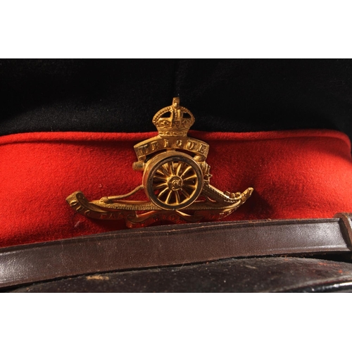 1459 - British army WWII era coloured side cap with Royal Scot Greys cap badge, another with Harrods of Lon... 