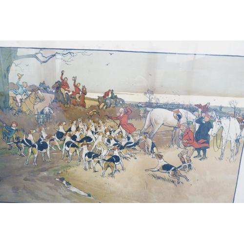 13 - After Cecil Aldin (British, 1870 - 1935)The Fallowfield Hunt: 'Full Cry' and 'The Death'Colour litho... 