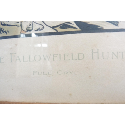 13 - After Cecil Aldin (British, 1870 - 1935)The Fallowfield Hunt: 'Full Cry' and 'The Death'Colour litho... 